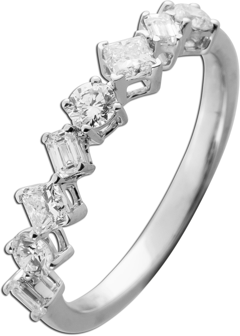 Diamant Ring Weißgold 585 14K Lab Grown Diamanten 1.0ct 18