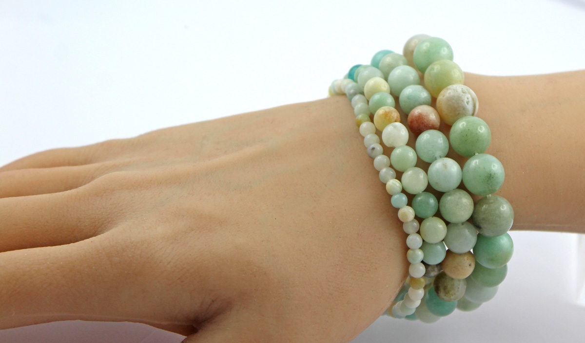 Jade Bracelet Set Light Green-Rose-Grass Green Natural Gemstones 20