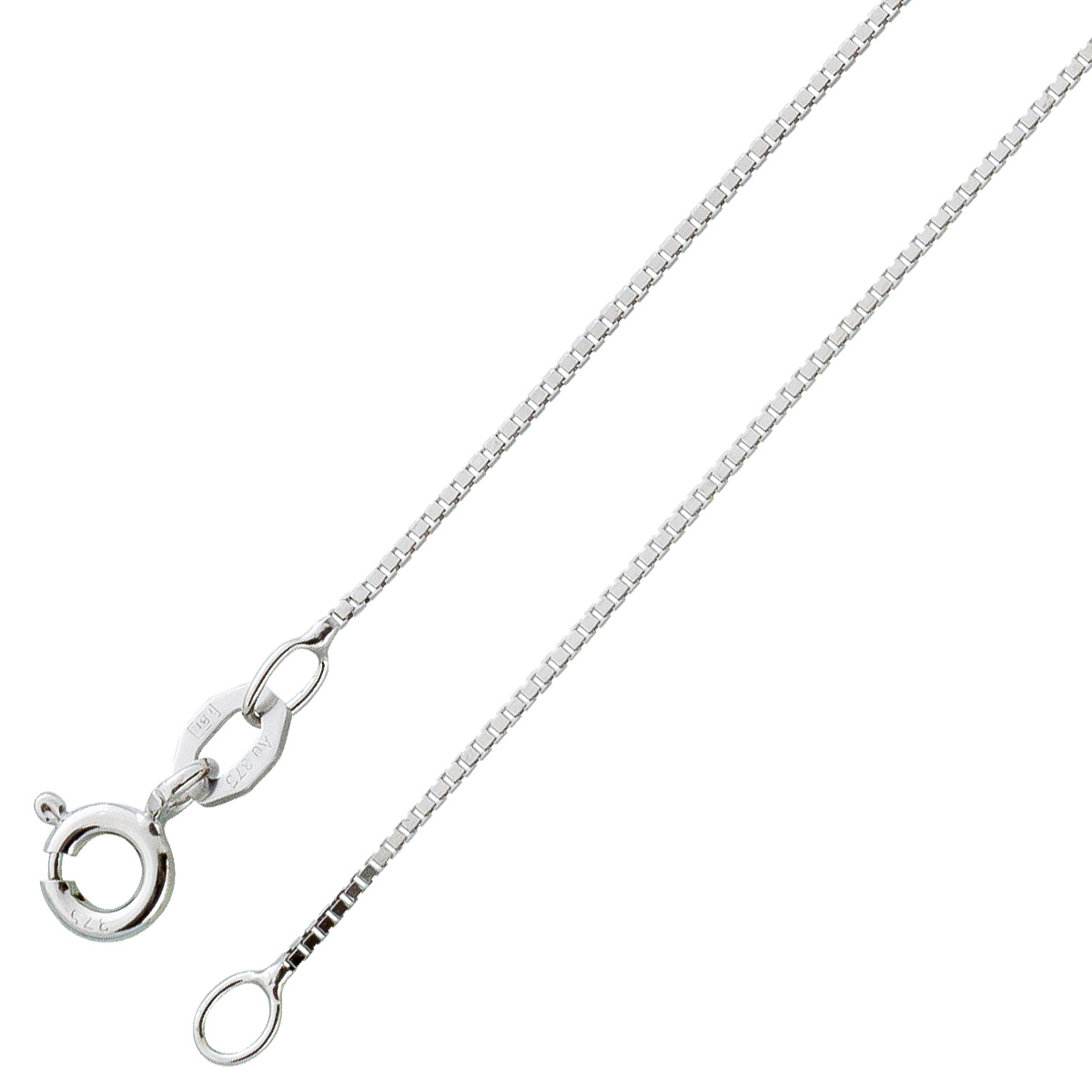 Venezianerkette 0,7mm Weißgold 333 8 Karat massiv poliert rhodiniert 50