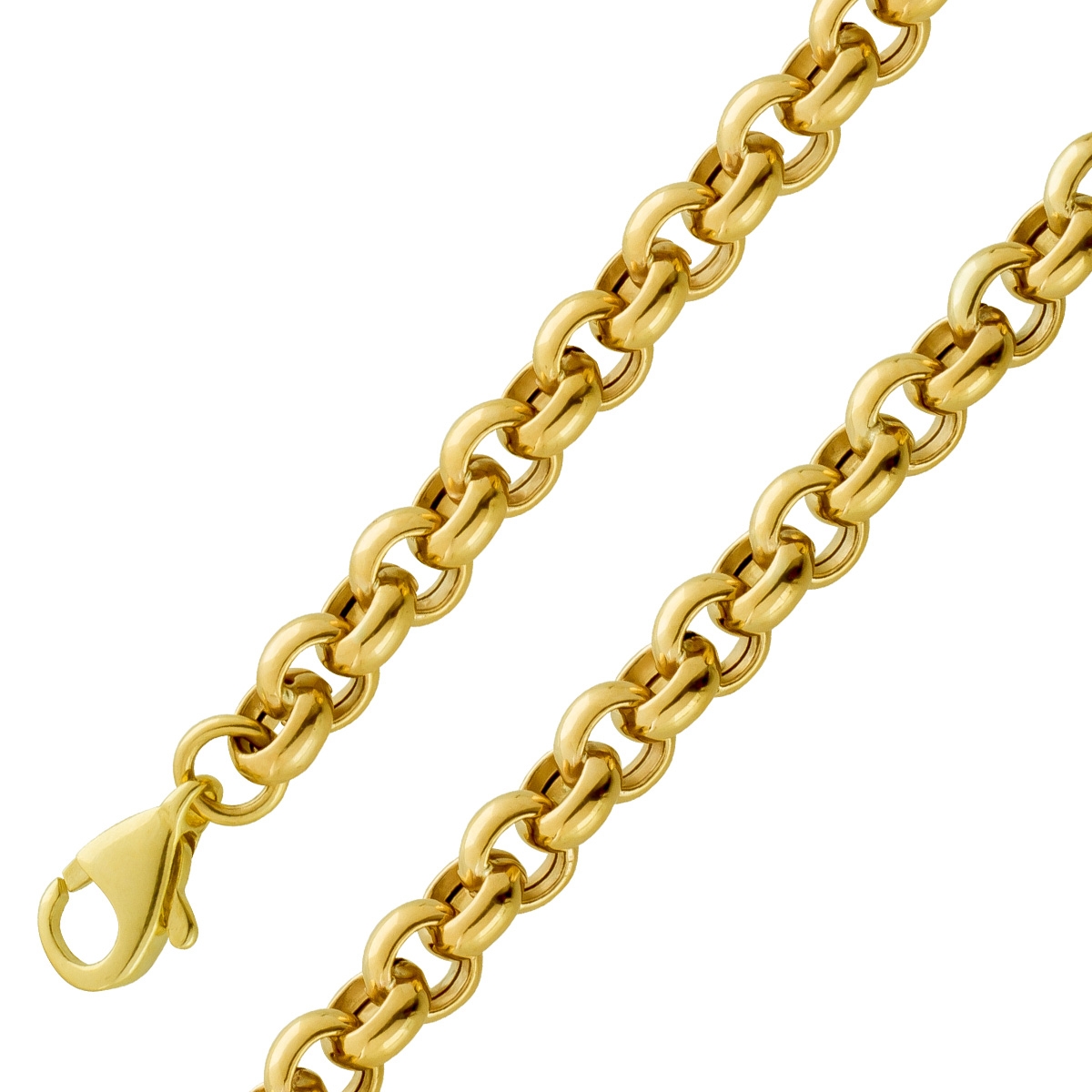 Rolo Ketten Armband 5mm Gelbgold 333 halbmassiv 19