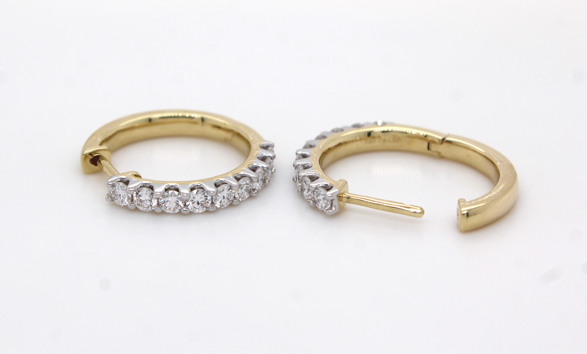 Diamant Creolen 1.0ct Gold 585 14K Lab Grown Diamanten IGI Zertifikat