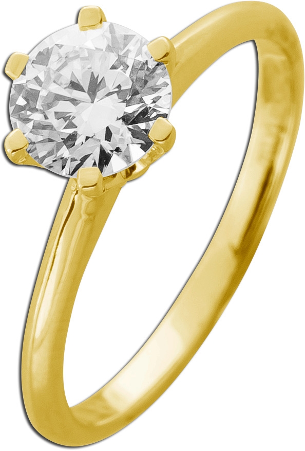 Verlobungsring Gold 585 14K Lab Grown Diamant 1.0ct 19