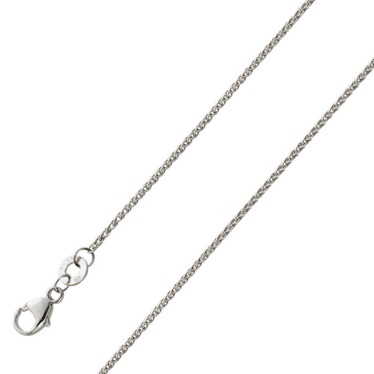 Platin 950 Zopfkette 1,05mm massiv 38