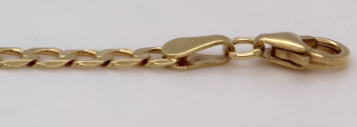 Curb Chain 3.1mm Yellow Gold 333 8 Carat Solid Cuban Link Chain 50