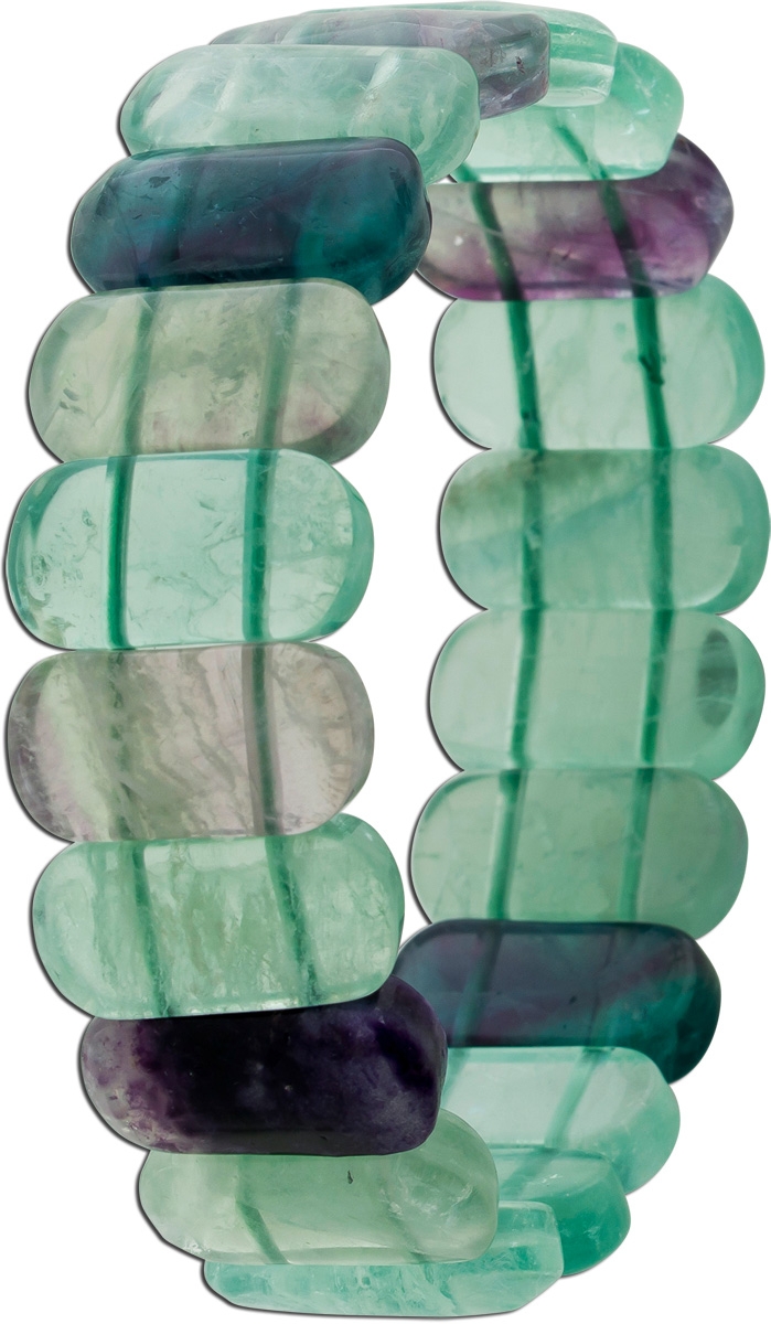 Fluorite Bracelet green moss green violet Gemstones 20