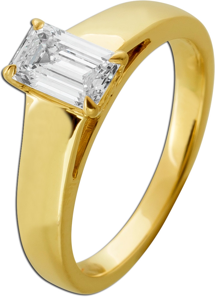 Diamant Ring 1.0ct Gold 585 14 Karat Lab Grown Brillant Solitär 18