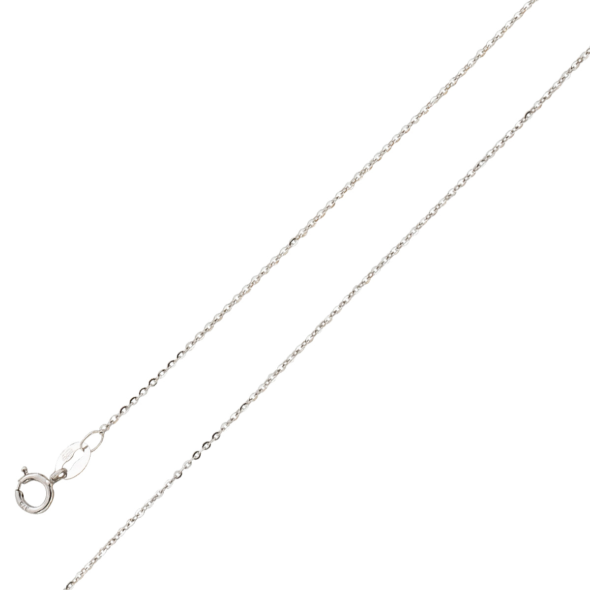UNOAERRE Ankerkette 0,7mm Weißgold 375 9 Karat massiv 45 UNOAERRE Ankerkette 0,7mm Weißgold 375 9 Karat massiv 45