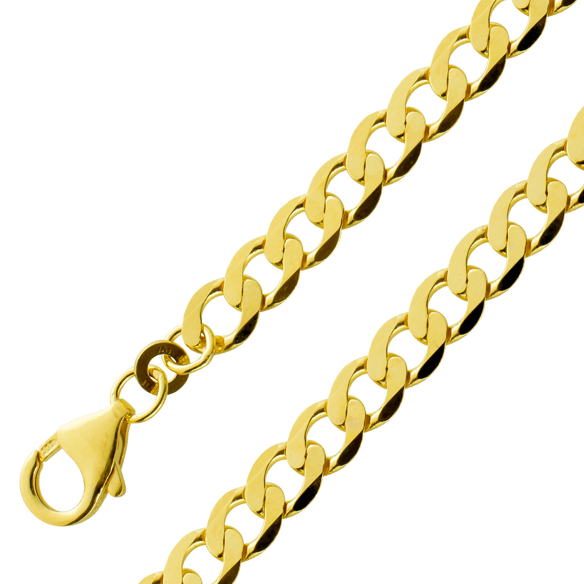 Panzerkette 5,8mm Armband Gelbgold 333 massiv Cuban Link Chain 60 Panzerkette 5,8mm Armband Gelbgold 333 massiv Cuban Link Chain 60