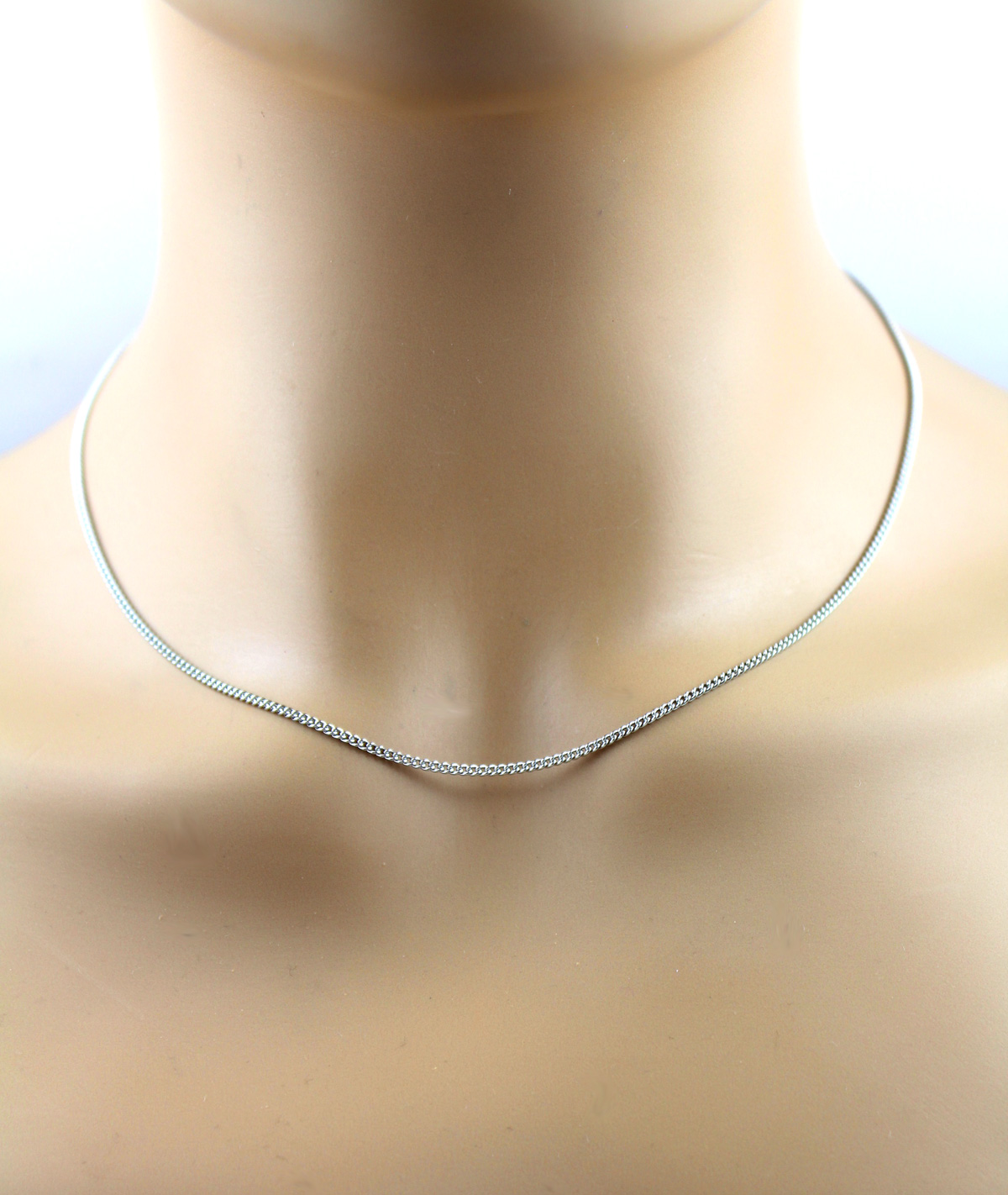 Platinum 950 Curb Chain 1.7 mm solid Cuban Link Chain 55