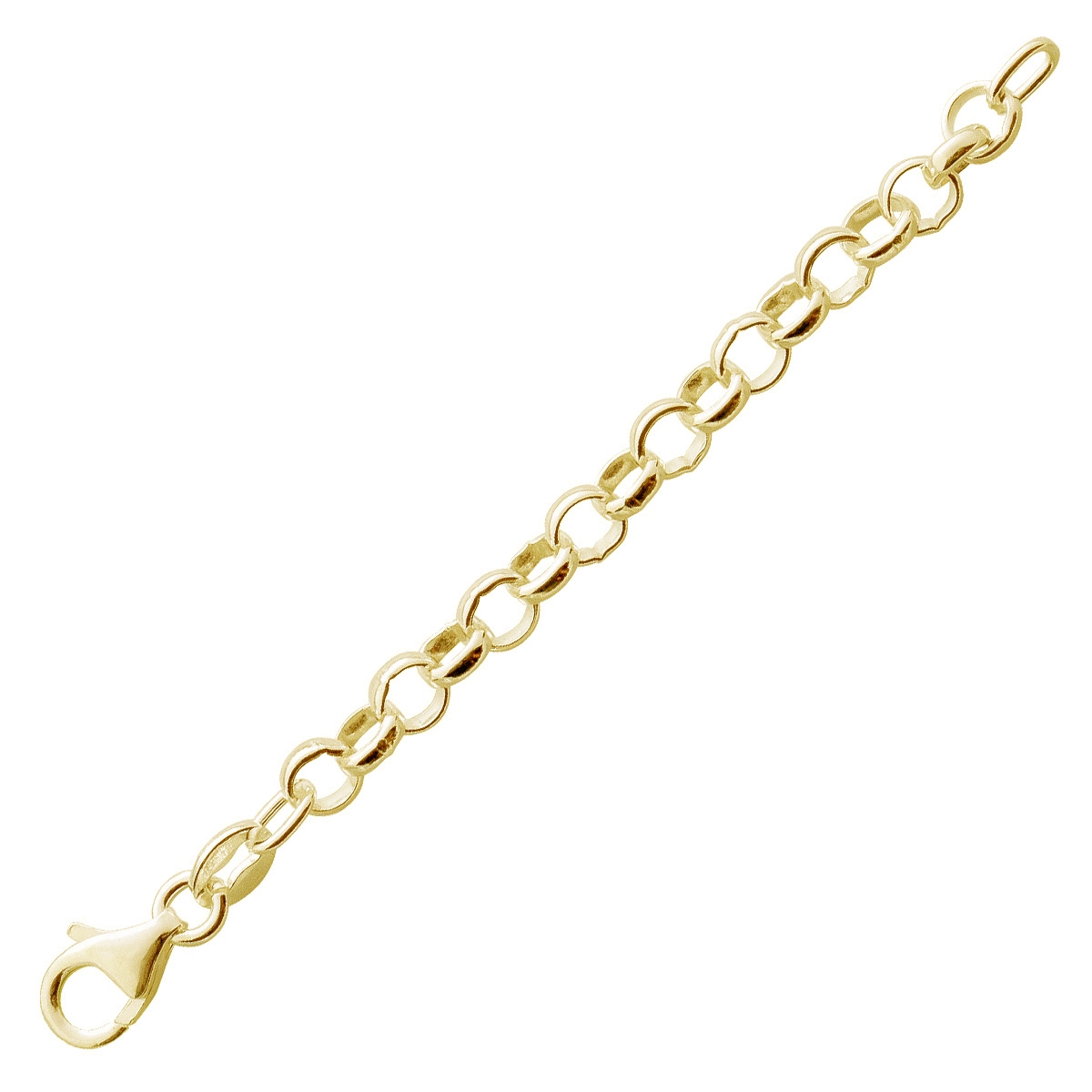 Verlängerungskette 4.0mm 7cm Silber 925 1 Micron vergoldet 07