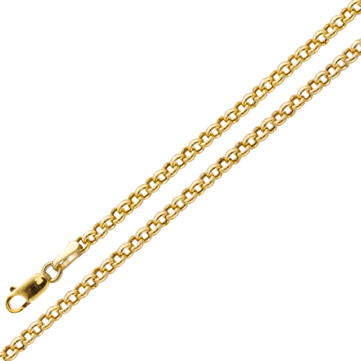 Erbskette 2,8mm Gelbgold 375 9 Karat halbmassiv poliert 45