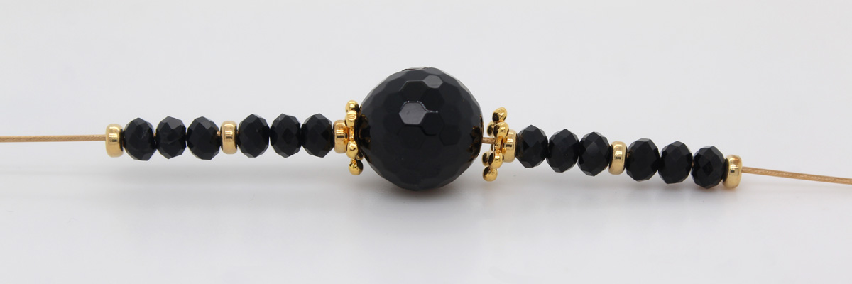 Schorl Neck Ring Gold Plated Black Natural Tourmaline Gemstone 45