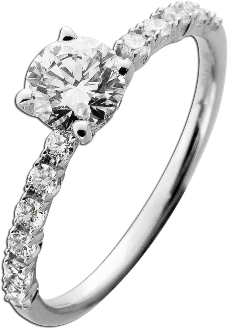 Brillantring 1.5ct Weissgold 585 14K Lab Grown Solitaer IGI 19