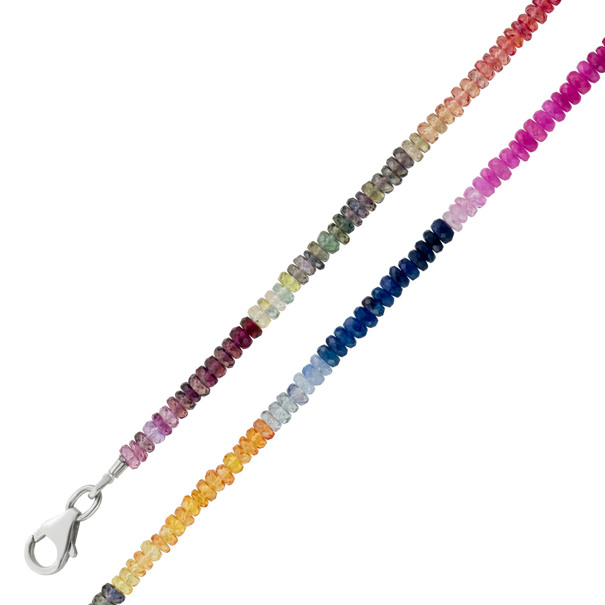 Edelsteinkette Multicolor Saphir Edelsteine 45 Edelsteinkette Multicolor Saphir Edelsteine 45