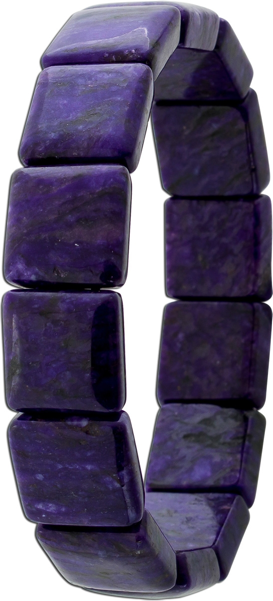 Amethyst Bracelet Flexible Purple Gemstones 19