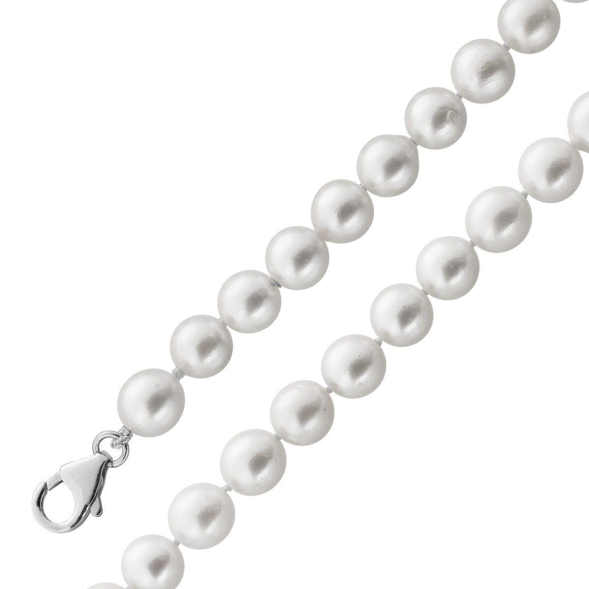 Perlenkette 56cm Akoyaperlen 8-7.8mm Silber 925 56