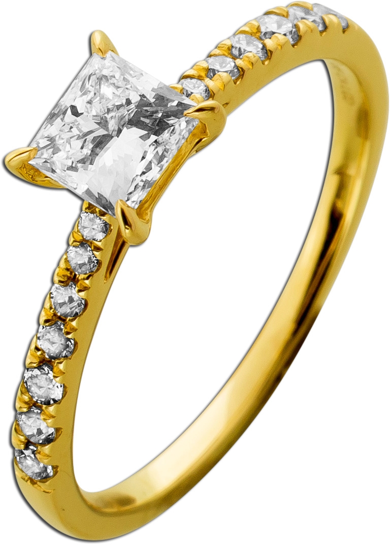Diamantring 1.25ct Gold 585 14K Lab Grown Brillanten Diamant IGI 20
