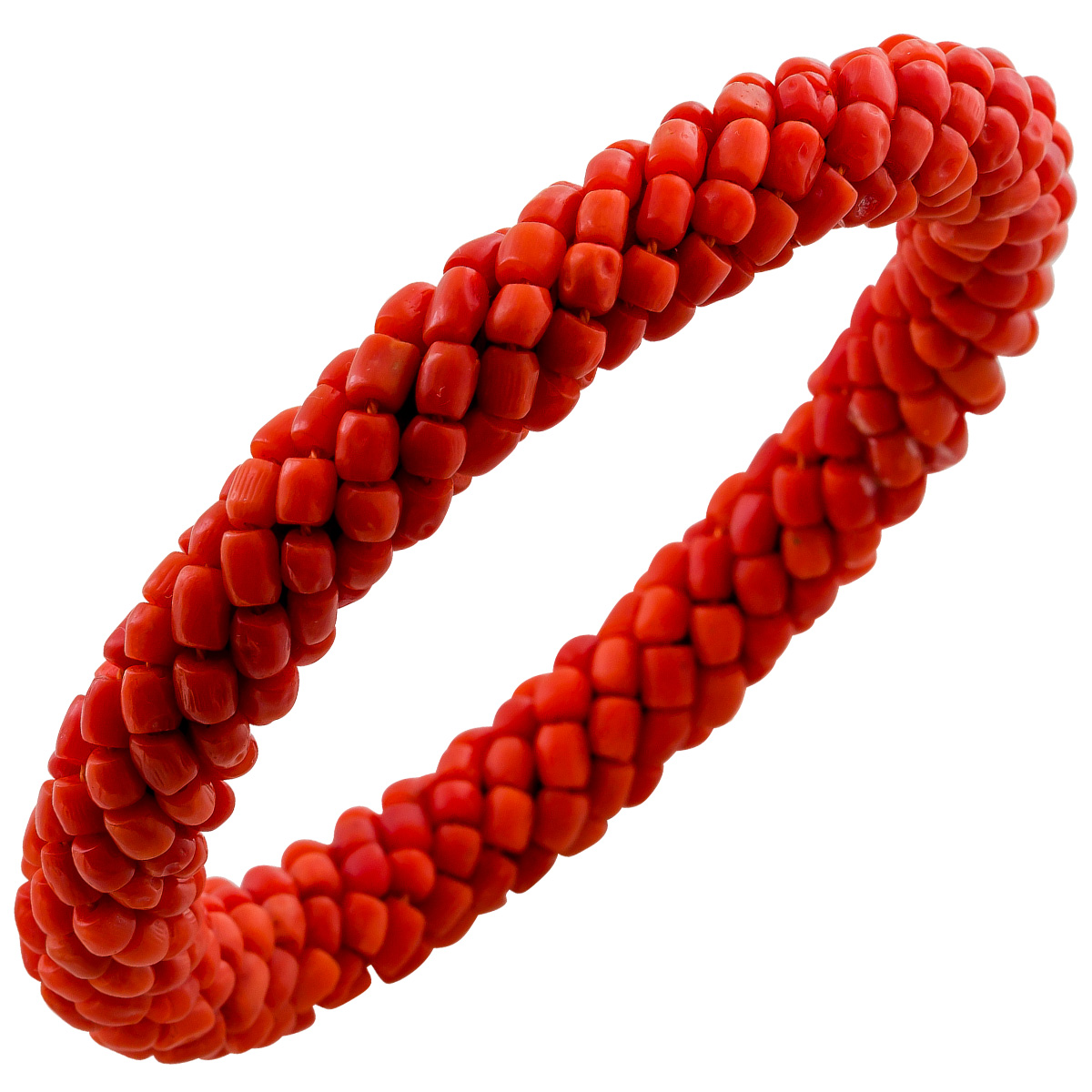 Coral Bangle Red Sardinian Coral Antique Jewelry 18