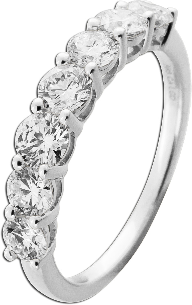 Brillant Memoire Ring 1.5ct Weißgold 585 14K Lab Grown Diamanten IGI 18