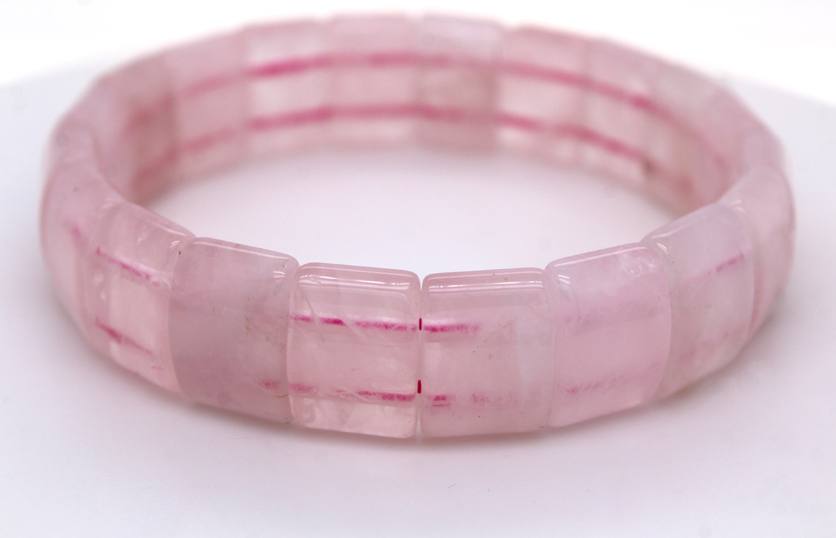 Rose Quartz Bracelet Transparent Pink Gemstones Gemstone Bracelet Women's Jewelry 19