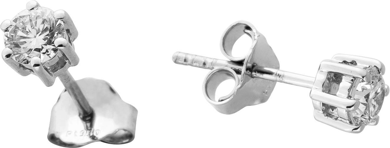 Solitär Ohrstecker 0.50ct Platin 950 Lab Grown Diamanten