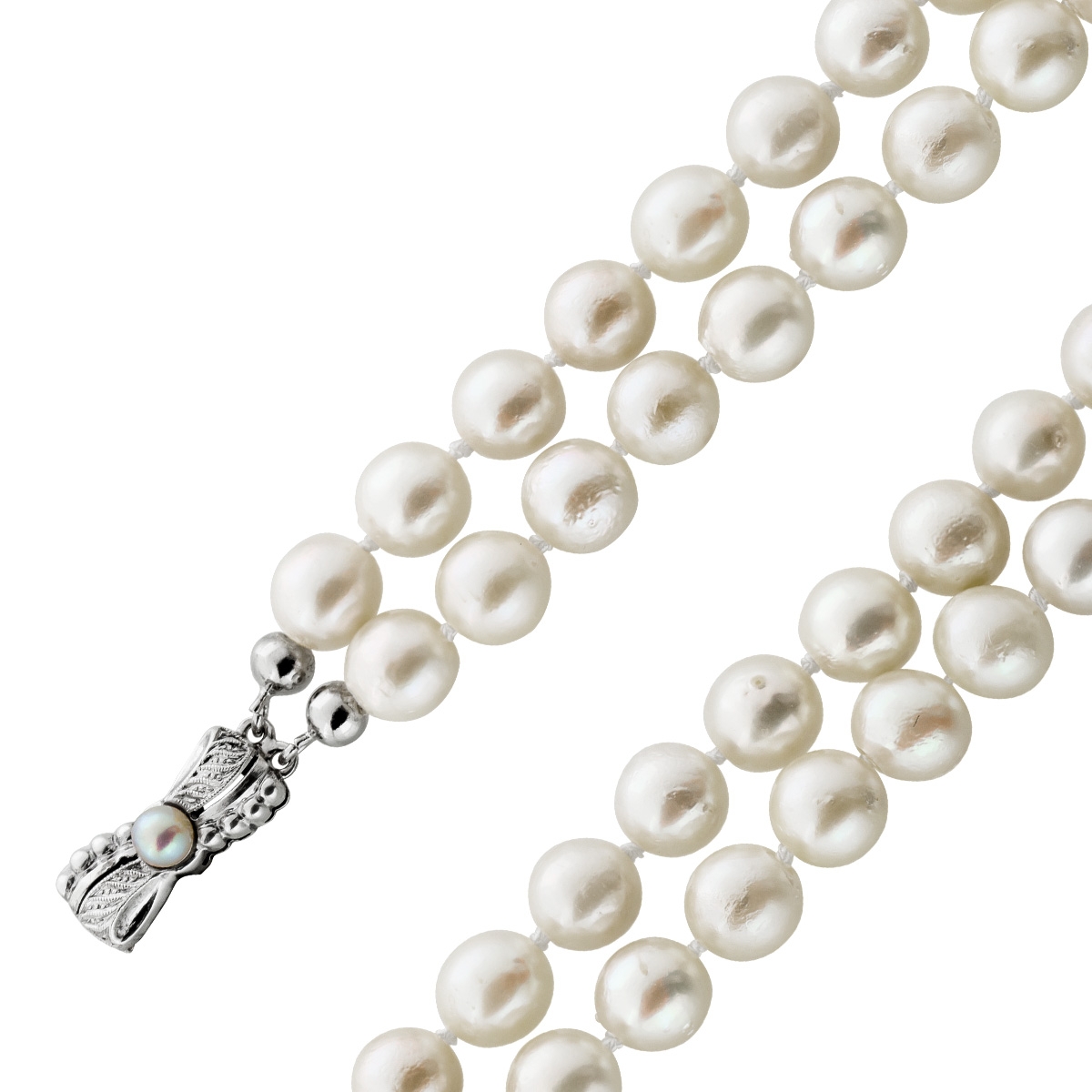 Pearl Bracelet 18cm Silver 835 Akoya Pearls Antique Jewelry 18