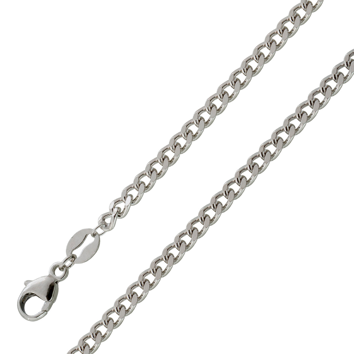 Platin 950 Panzerkette 2,7mm massiv Cuban Link 45