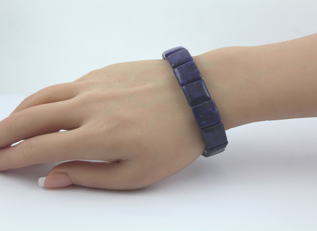 Amethyst Bracelet Flexible Purple Gemstones 19