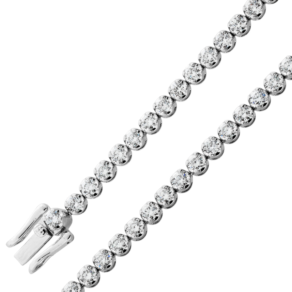 Diamant Tennis Armband Weißgold 585 14K Brillanten 2.9ct 18