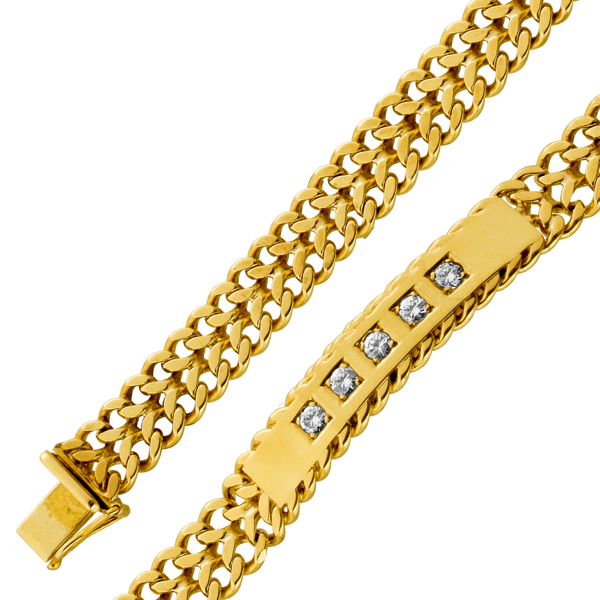Diamantarmband Herren Gold 333 8 Karat Brillanten 0.40 23cm 23