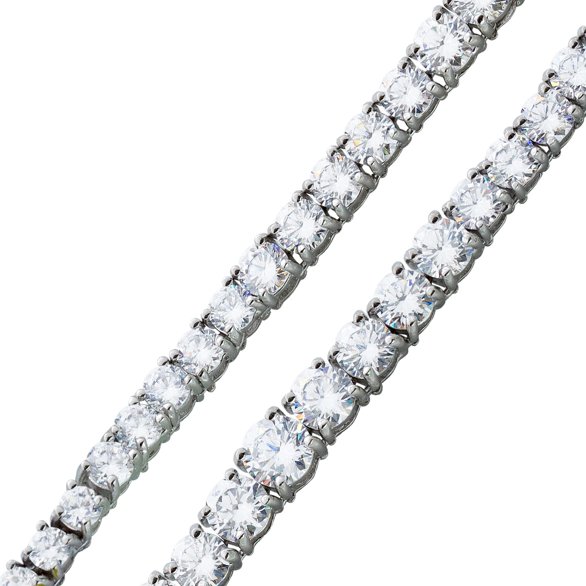 Riviere Collier Sterling Silber 925 weiße Zirkonia 45 Riviere Collier Sterling Silber 925 weiße Zirkonia 45