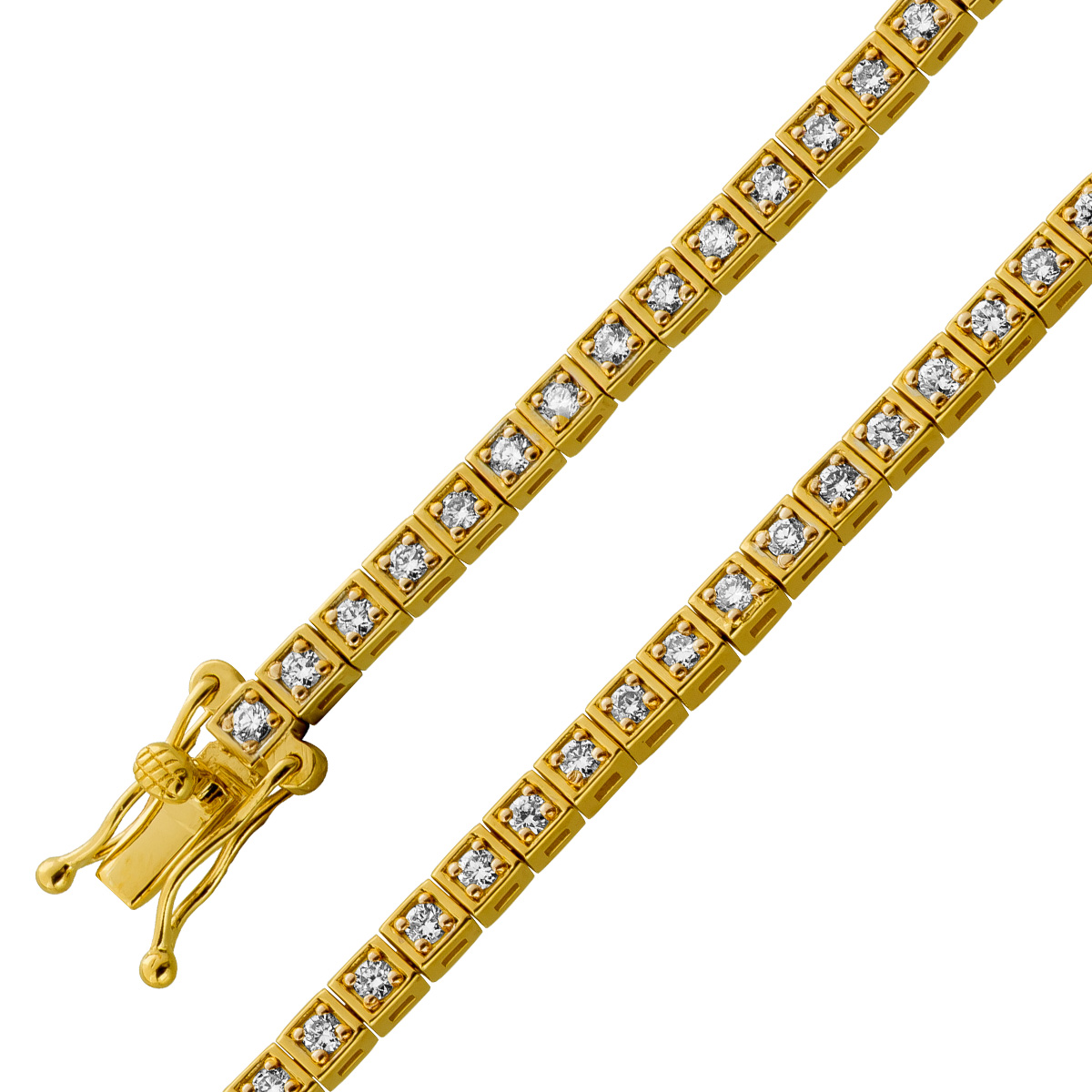 Tennisarmband 2ct Silber vergoldet Lab Grown Diamanten Brillantarmband 18