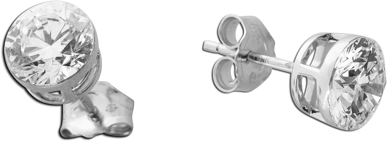 Solitär Ohrstecker 2ct Weißgold 585 14K Lab Grown Diamanten IGI Zertifikat