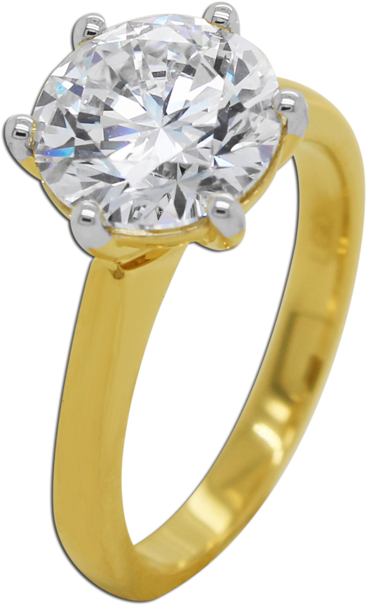 Verlobungsring 3ct F VSI Gelbgold 585 14K Lab Grown Diamant IGI Zertifikat 19