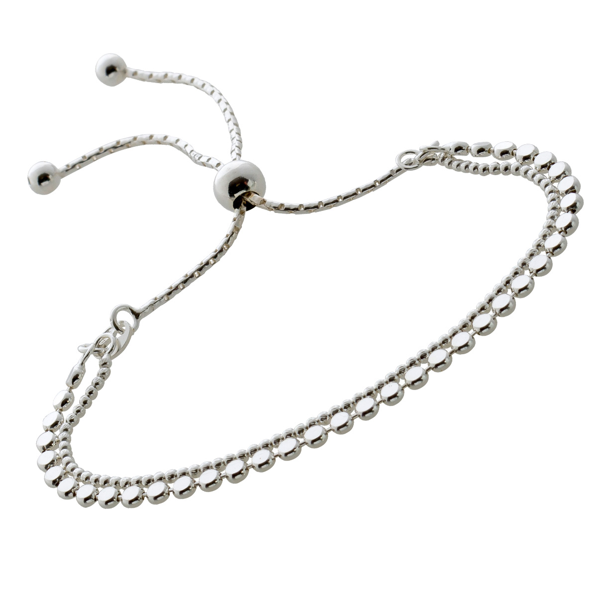 Bolo Armband Sterling Silber 925 Kugeldesign doppelreihig