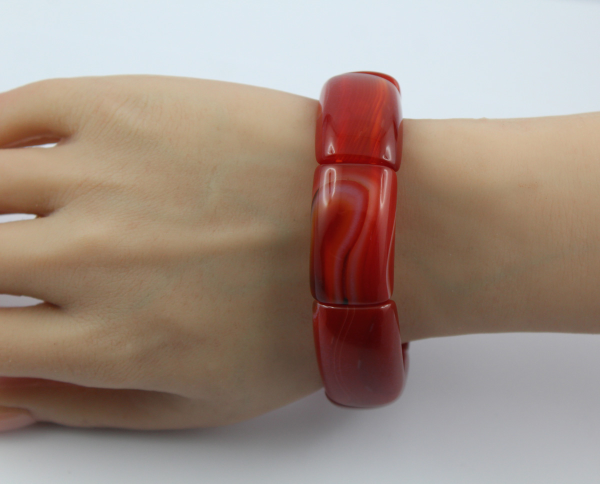 Carnelian Bracelet Orange Rust Brown Gemstones Gemstone Bracelet Women's Jewelry 19