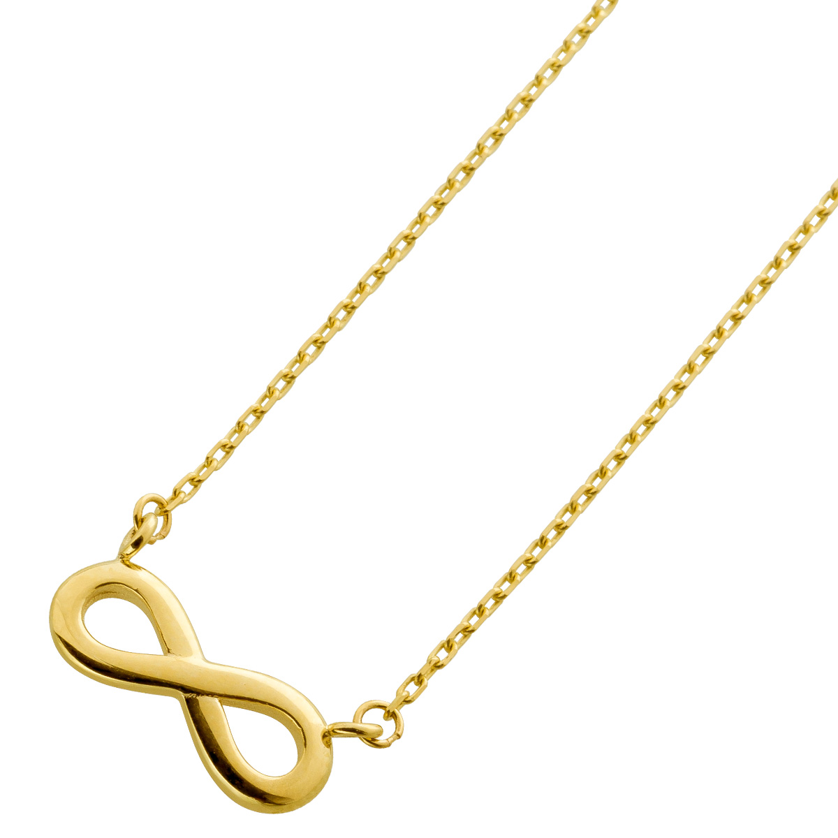 Infinity Kette Gelbgold 333 8 Karat Endless 45
