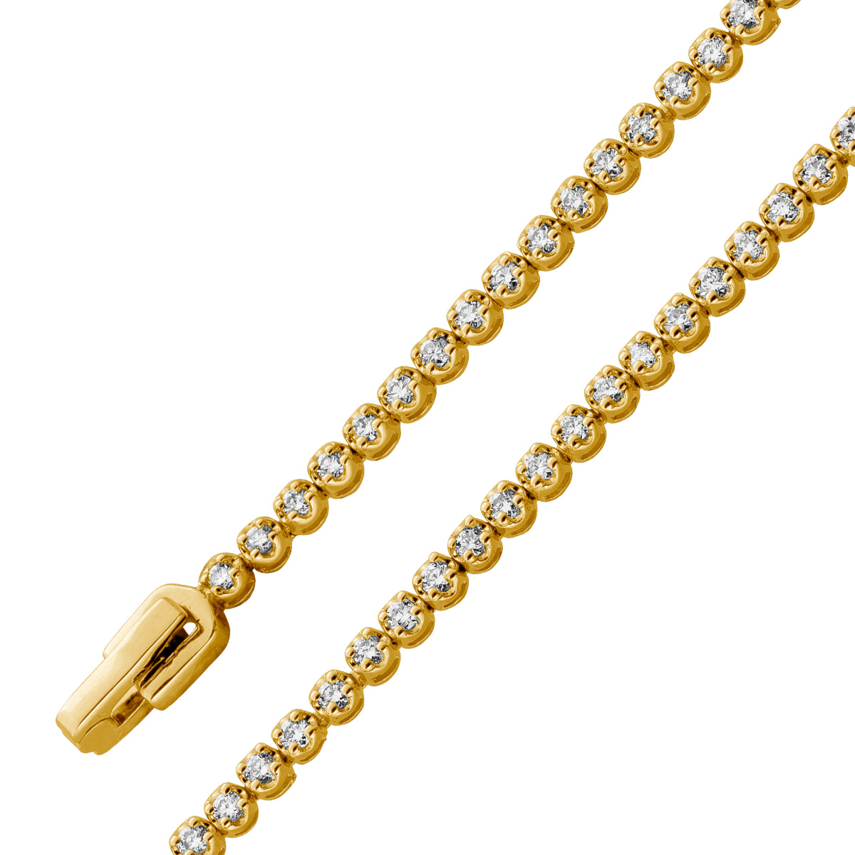 Tennisarmband 1ct Silber vergoldet Lab Grown Diamanten Brillanten 20