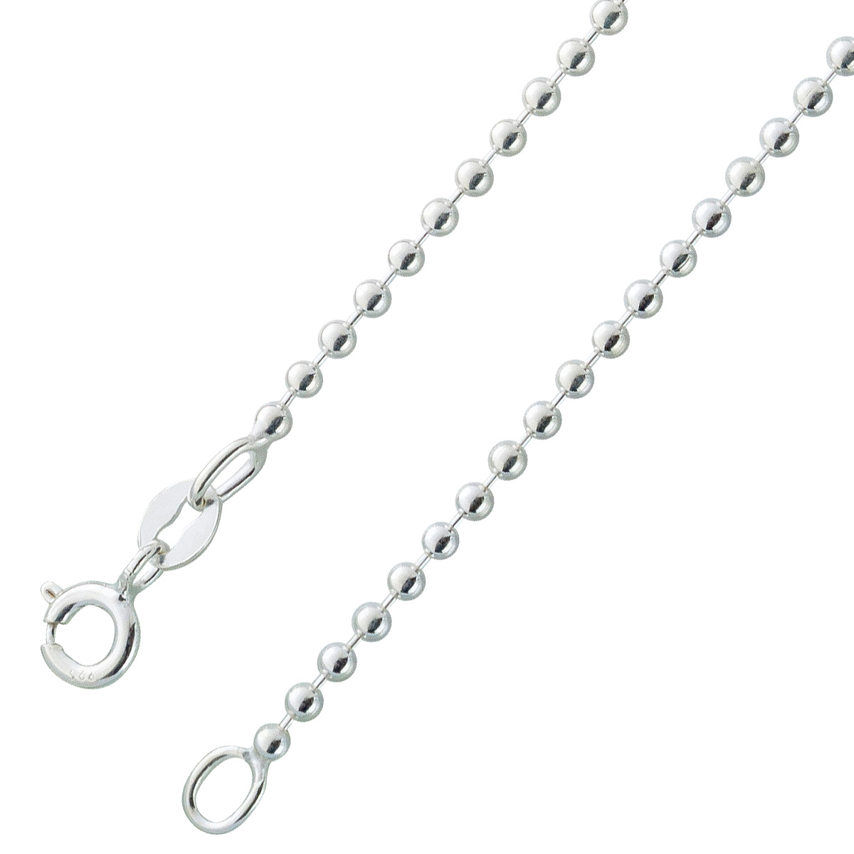 UNO A ERRE Kugelkette Sterling Silber 925 poliert 36 UNO A ERRE Kugelkette Sterling Silber 925 poliert 36