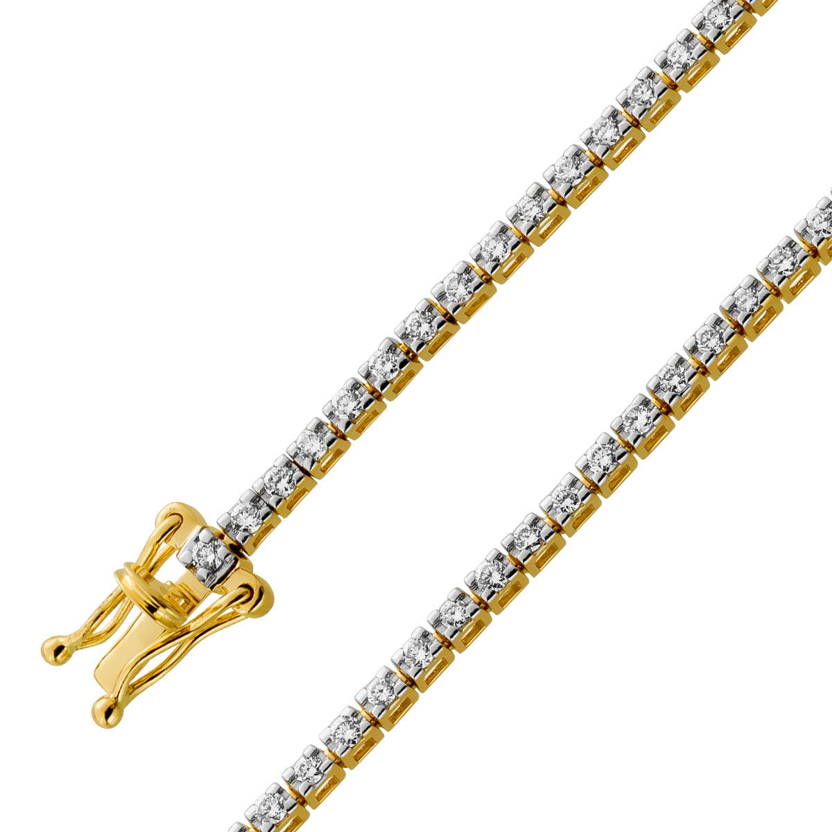 Tennisarmband 1.0ct Gold 333 8 Karat Lab Grown Diamanten 18