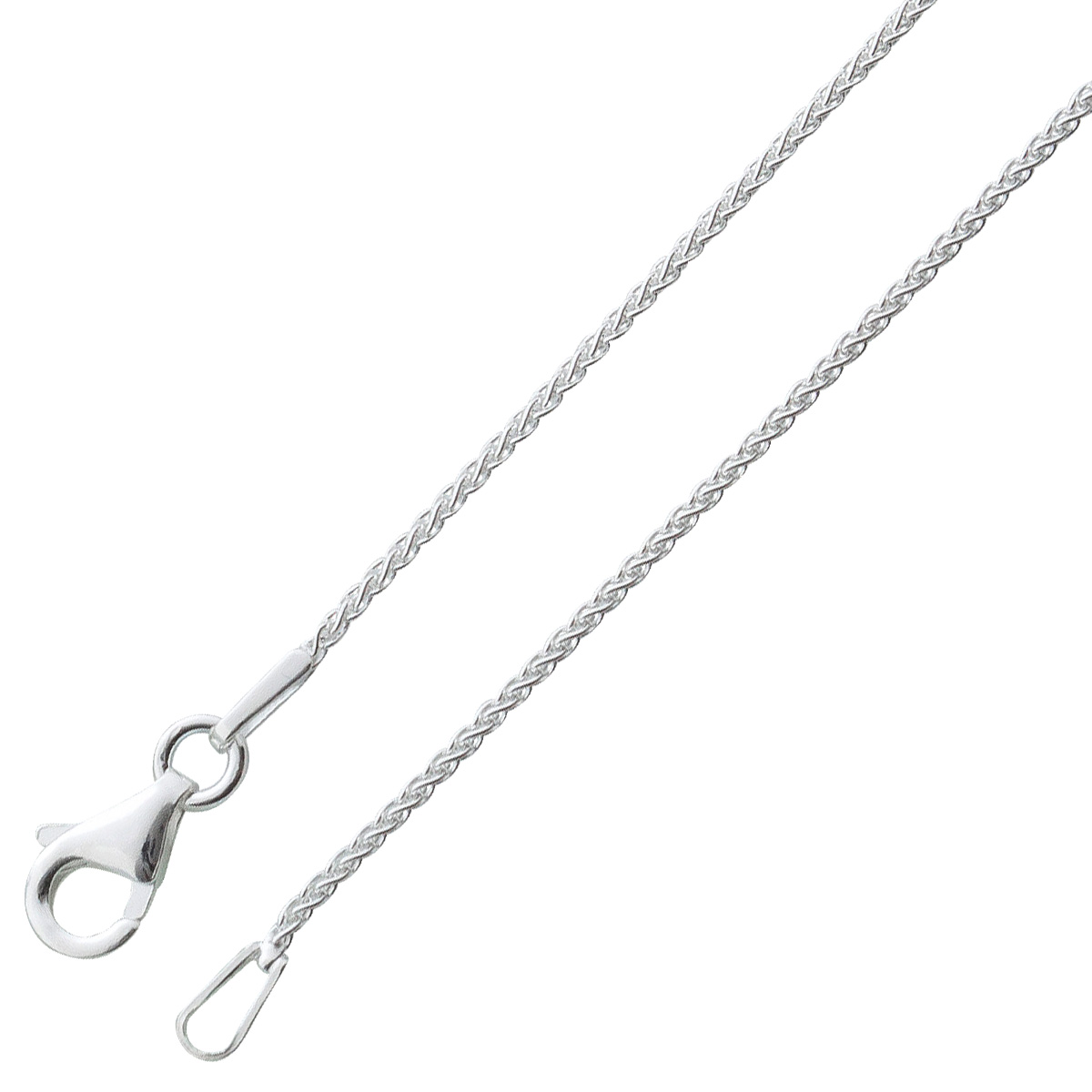 Zopfkette 0,7mm Armband Silber 925 poliert 47