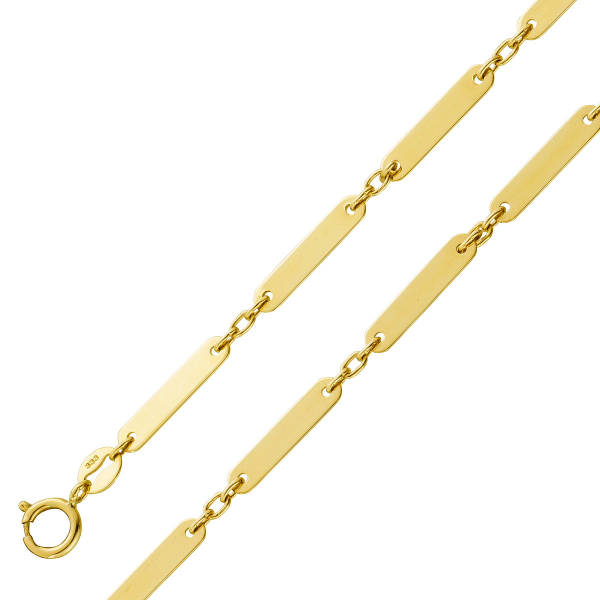Plättchen Armband Gelbgold 333 8 Karat 19