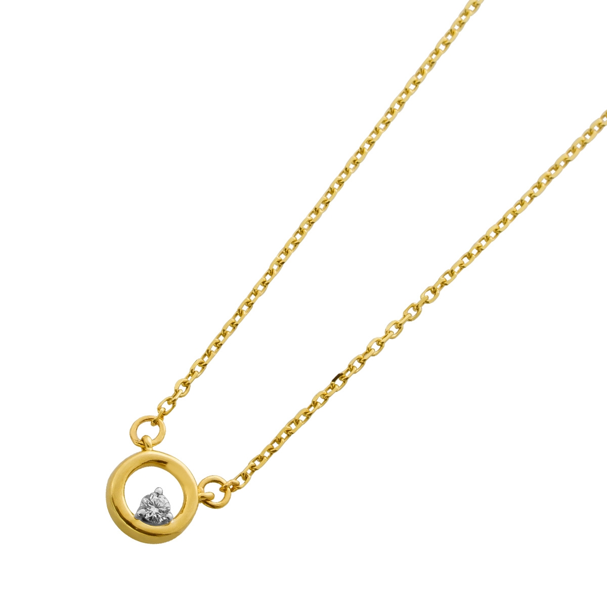 Brilliant Collier Gold 375 9K Natural Diamond 0.02ct 45