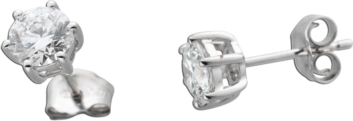 Solitär Ohrstecker 1,00ct F VS Weißgold 585 14K Lab Grown Diamonds