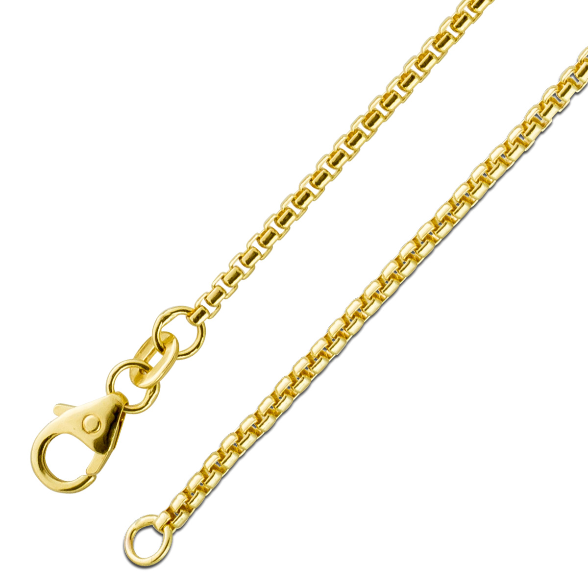 Venezianerkette 1,6mm Gelbgold 585 14 Karat massiv rund poliert 50