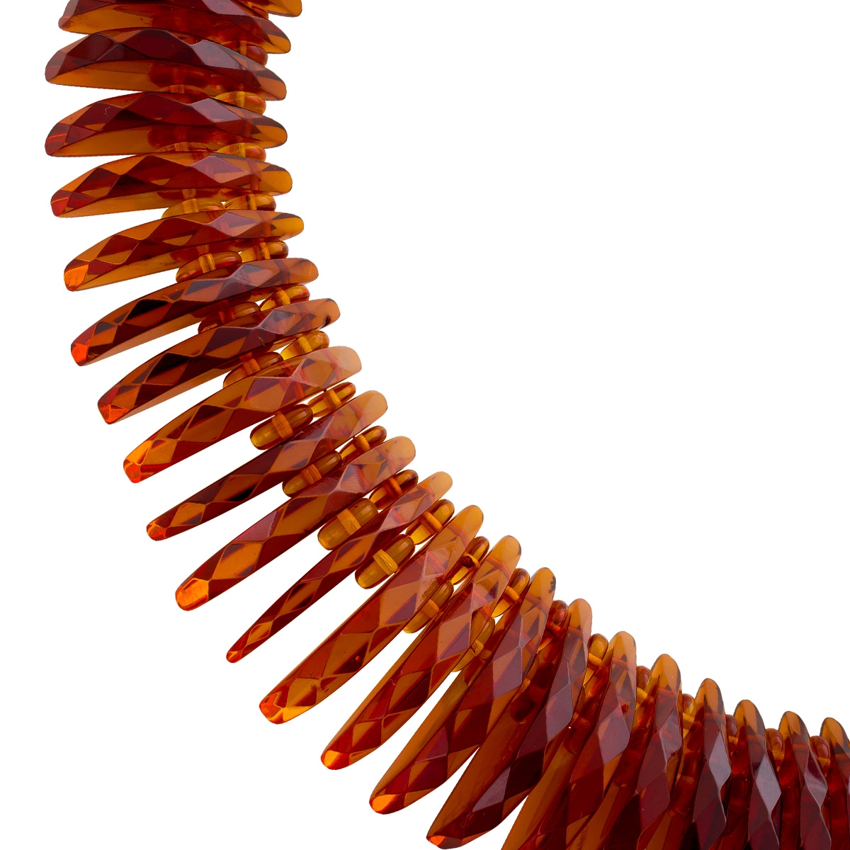 Bernstein Kette cognac braune Edelsteine 395ct Antikschmuck 49