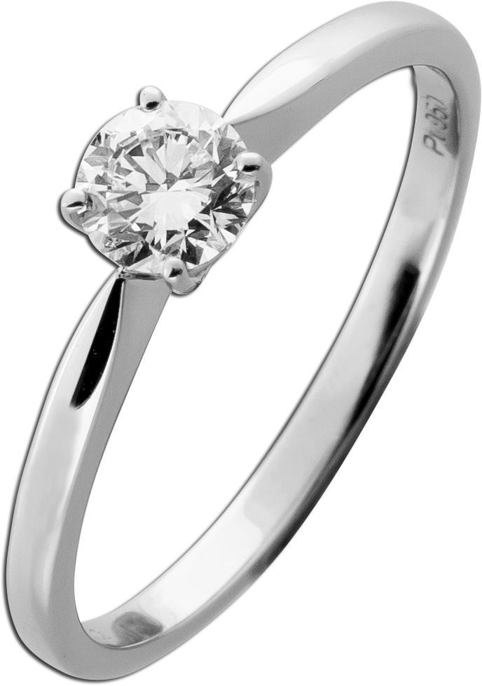 Verlobungsring 0.50ct Platin 950 Solitär Lab Grown Diamant 19