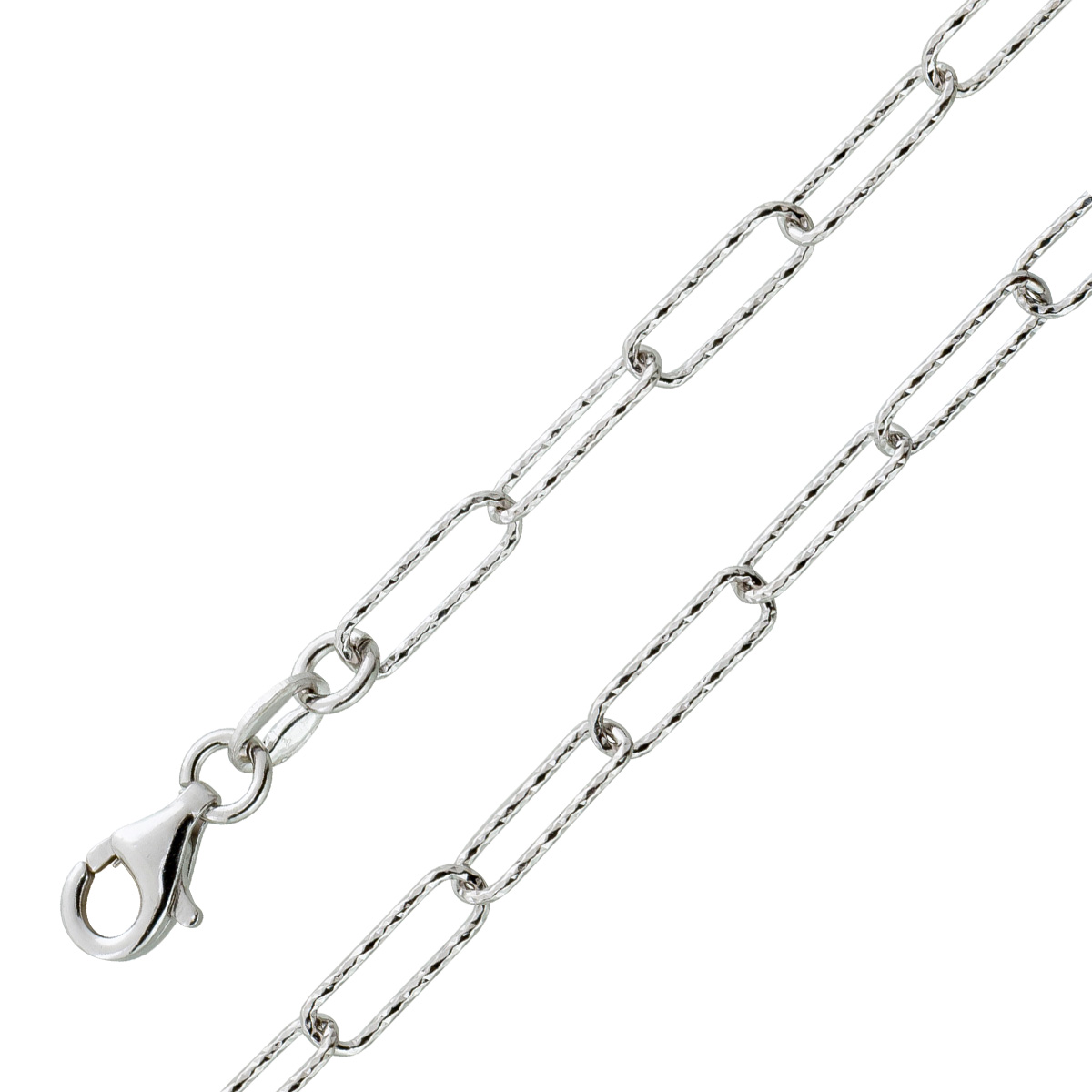 Paperclip Armband Sterling Silber925 rhodiniert diamantiert 20 Paperclip Armband Sterling Silber925 rhodiniert diamantiert 20