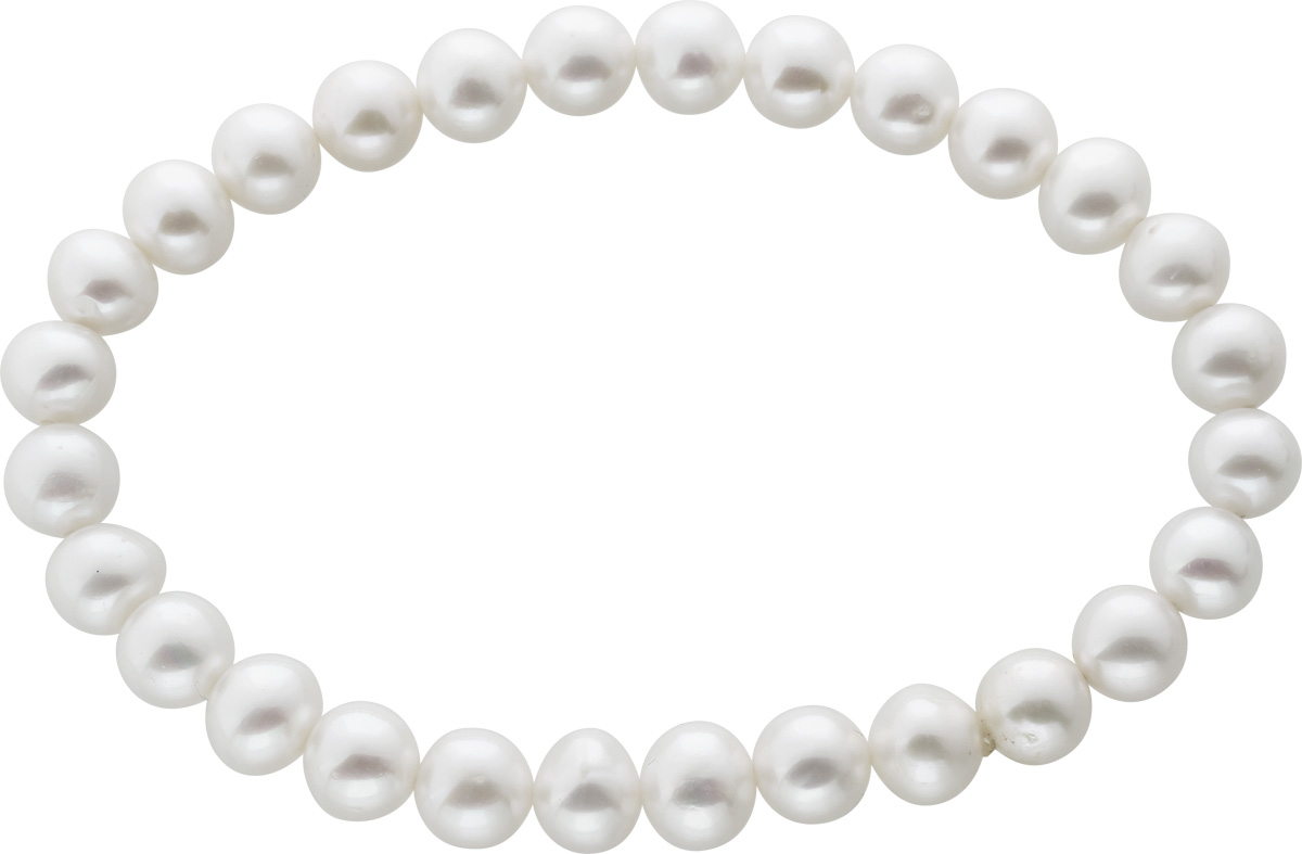 Perlen Armband Süßwasser Zuchtperlen 7mm Dehnbar