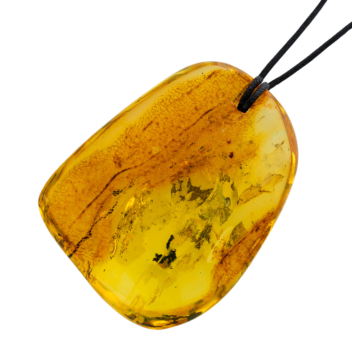 Bernstein Anhänger Baltischer Naturfund Cogac braun 260ct. 46